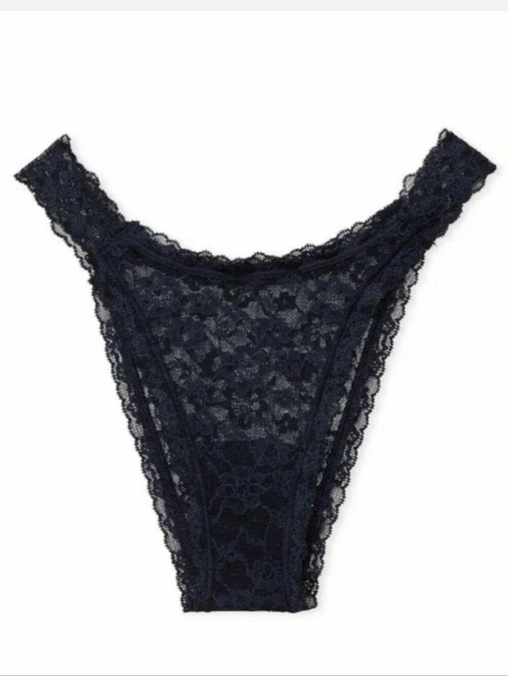 Victoria's secret the lacie very sexy Brazilian panty NOIR NAVY BLUE XLARGE